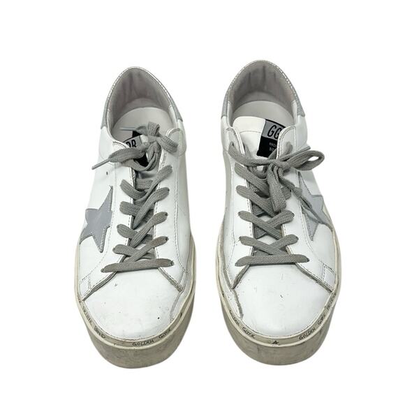 Golden Goose Hi Star Leather Sneakers White Size 40 - Picture 3 of 12